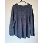 Jeanne pierre  sz‎ XXL Womens Blue WaffleKnit Long Sleeve Pullover Sweater Cozy Photo 2