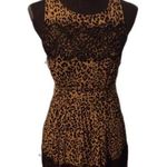 Ultra Pink Cheetah Print Animal sleeveless dress lace Medium M CUTE Photo 0