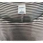 Old Navy  Black And White Striped Flowy Knee Length Short Sleeve Dress Photo 2