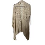 Cal style Crochet Knit Open Front Cardigan Kimono Size 2x Boho Lagenlook Tan Photo 1