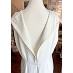 Size 12 J.Crew Factory White Sheath Dress‎ Cotton Career Sleeveless Lined Photo 7