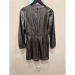 French Connection French‎ Connection Drapped Metallic Mini Dress Sz 6 Photo 2