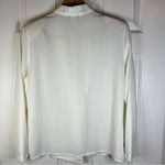 Impressions Petite Criss Cross Button Down VNeck Blouse Size 10 Photo 3