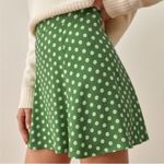 Reformation Floral Print green Y2K Skater Mini Skirt 4 Photo 0