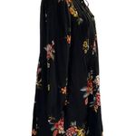Old Navy  Size Small Womens Dress Long Sleeve Floral Aline Black Photo 2