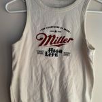 Miller High Life Tank Top Cotton Spandex Size Large White Photo 0