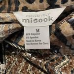 Misook Exclusively  Size Medium  Top Blouse Zip Up Jacket Animal Print Photo 3