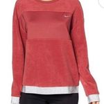 Nike Therma Icon Clash Fleece Crew Neck Pullover red sweatshirt size medium Photo 0