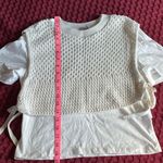 ZARA White Knit Vest Layered Tee Top S Photo 7