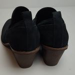 Lucky Brand  VENNIA BLACK NUBUCK PEBBLED LEATHER SLIP ON HEELS 6.5M Photo 4
