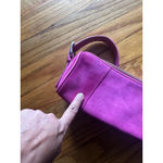 Ann Taylor Vintage Purple Suede Baguette Bag – Genuine Leather Photo 2