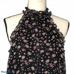 BCBGeneration A-Line Halter Mini Dress NWT Size Small Floral Ruffle Cocktail Photo 14