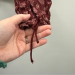 Wilfred Aritzia Lourdes Burgundy Dot Print Tie Long Sleeve Top Sz XS Photo 8