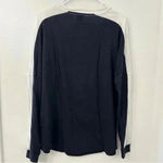 PINK - Victoria's Secret PINK Victoria Secret Long Sleeve Crewneck Women’s Sz Small Bling Black and White Photo 5