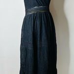 Black Lace and Eyelet Maxi Tank Dress Size M Photo 2