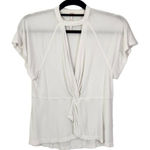  White Blouse Free People White Top Size XS White T-Shirt Photo 0