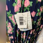 LuLaRoe  Deanne Navy Pink Floral Maxi Wrap Skirt Photo 3