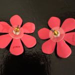 J.Crew Flower Stud Earrings in Geranium with CZ Center Photo 2