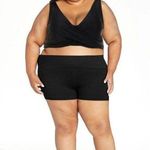 Time & Tru Nwt Women's swimsuit 1X Top Plunge Rich Black bottom’s XL floral Photo 5