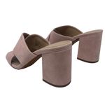 Banana Republic  Sz 7.5‎ M Women's Pink Leather Block Heel Slip On Heel Mules Photo 2