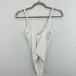 Good American XS White Plunge One Piece Bodysuit Adjustable Straps Photo 6