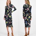 RACHEL Rachel Roy Bret Jersey Dark Floral Dress Size Large Stretch Photo 7