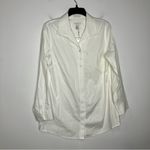 Chico's Chico’s no-iron white‎ button down shirt women’s size 1 professional business Photo 1