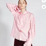 Barbie Les Rêveries Pink Floral Print 100% Silk Top Size 8 Photo 0