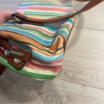 Fossil  Signature Striped Multicolor Leather Shoulder Bag Photo 5