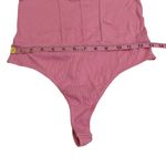 Open Edit NWT Rosy Pink Ribbed Knit Fitted Bodycon Bodysuit Top Sleeveless New Photo 8