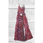 Raga Anthropologie Maxi Dress Women Small  Boho KeyHole Slit Festival Hippie Rave Photo 13