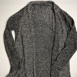 Eileen Fisher  Open Cardigan Pure Cotton Knit‎ Black & White Marled Size medium Photo 1