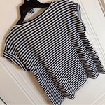 Garnet Hill Weekender Cropped Boxy Striped Short Sleeve T Shirt XS Photo 7