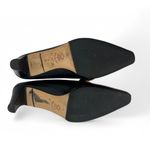 Brighton New  7 Kitten Heel Loafer Chain Detail Mule Slip On Pointed Square Toe Photo 4