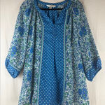 Krazy Kat  Blue Floral Tunic Photo 0