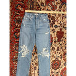 AGOLDE  90s Mid Rise Loose Fit Distressed Jeans Light Wash Size 22 Photo 2