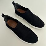 Via Spiga Shoes Womens 9 Black Suede Leather Slip On Sneaker Minimalist EU39 Photo 2