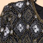 VTG Stenay Women’s Silk Beaded Floral Embroidered Hook Photo 3