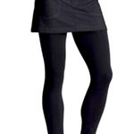 Athleta NWT  Bettona classic mini Black Skirted Leggings 2 in 1 tight CROP 25 " Photo 0