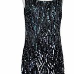 Aidan Mattox Cocktail Dress Sequined Sheath Scoop Neck Sleeveless Mesh 12 NWT Photo 0