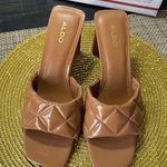 ALDO Tan Quilted Mules Versatile Slip-On Style Size 8 Photo 0