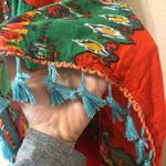 Philosophy Beatnik Boho Hippie Tiered Beaded Cotton Maxi Dress Red - Size Medium Photo 4