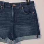 No Boundaries  blue stretchy high rise denim jean shorts Photo 2