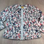 Ruby Rd Women’s Jacket Size 12 Zip Front Abstract Print Cotton Blend White Photo 0