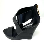 Diane Von Furstenberg  Opal Black Wedge Womens Sandals Size 8.5 Like New Cond. Photo 3