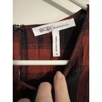 BCBGMAXAZRIA New! Orange & Black LongSleeve Plaid Ruffled Dress Medium Photo 4