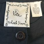 Vintage Michaell Simon lite vintage embroidered butterfly cardigan Cotton small Black Photo 4