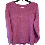 Seven7 Chenile Textured Sweater Purple  NWT Pullover M Photo 1