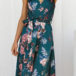 Hello Molly  Falling in Style Midi Dress in Forest Green Photo 0