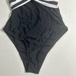 Chic Black and White Striped Swimsuit small Photo 2